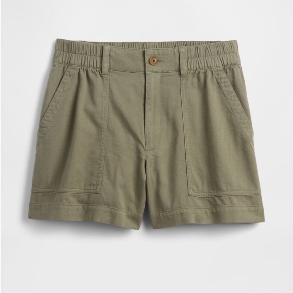 Gap High Rise Green Cotton Blend Shorts Size XL